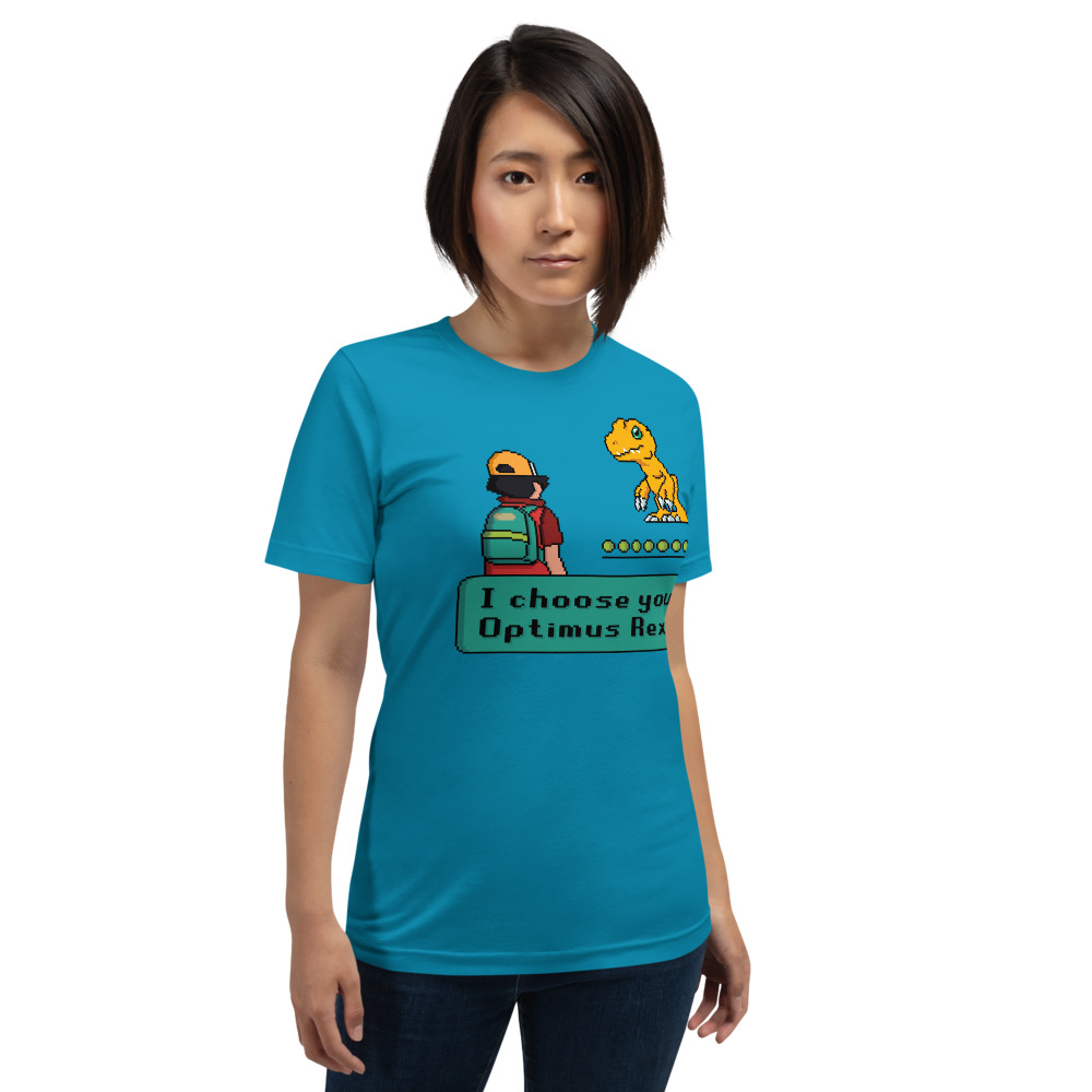 "I choose you, Optimus Rex" Short-Sleeve Unisex T-Shirt - Image 5