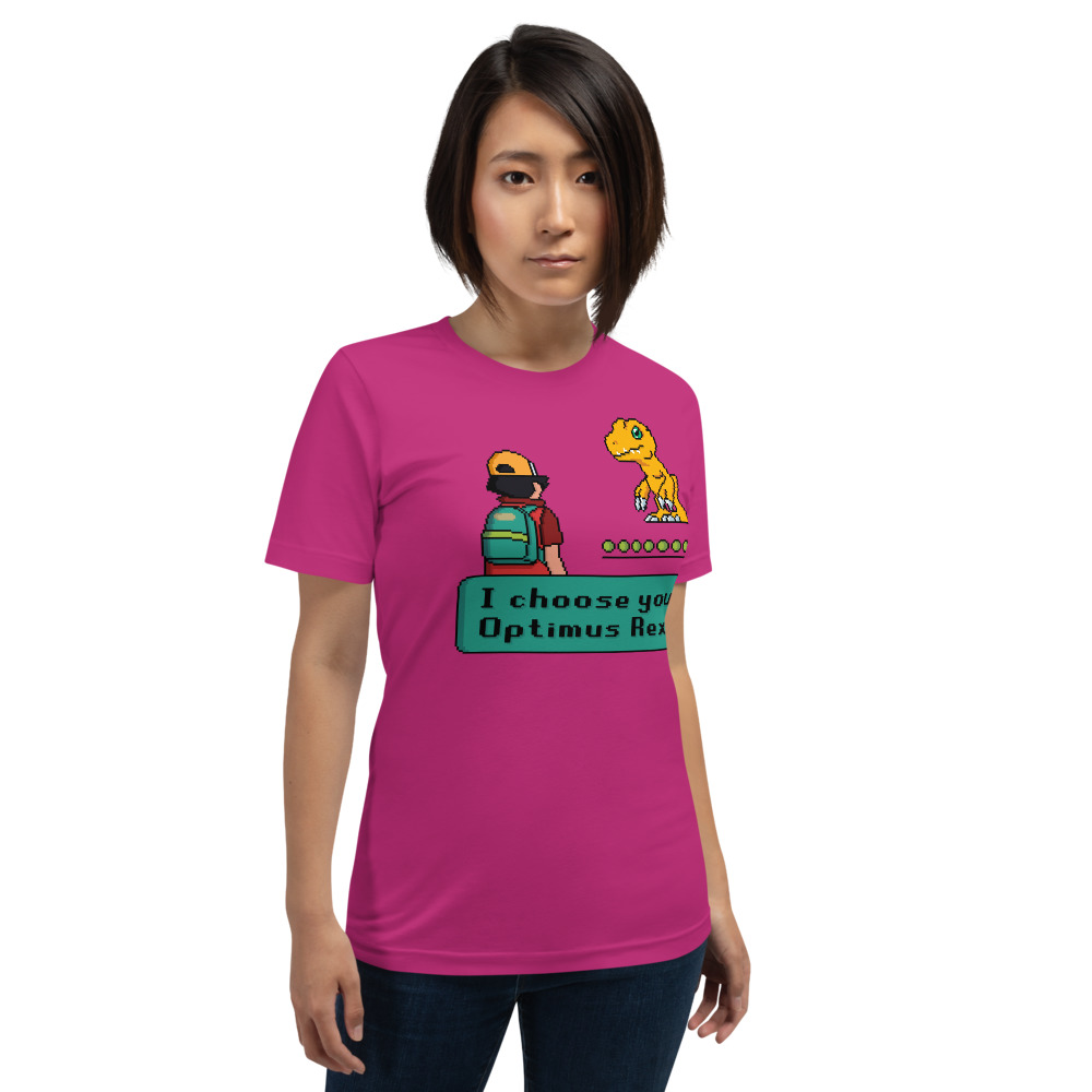 "I choose you, Optimus Rex" Short-Sleeve Unisex T-Shirt - Image 4