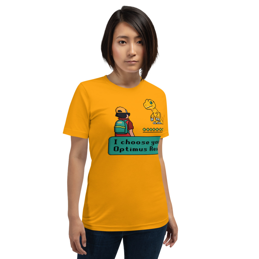 "I choose you, Optimus Rex" Short-Sleeve Unisex T-Shirt - Image 8