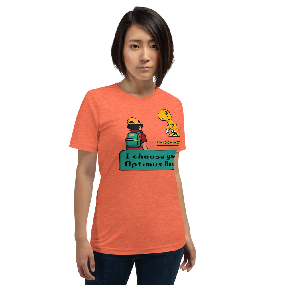 "I choose you, Optimus Rex" Short-Sleeve Unisex T-Shirt - Image 7