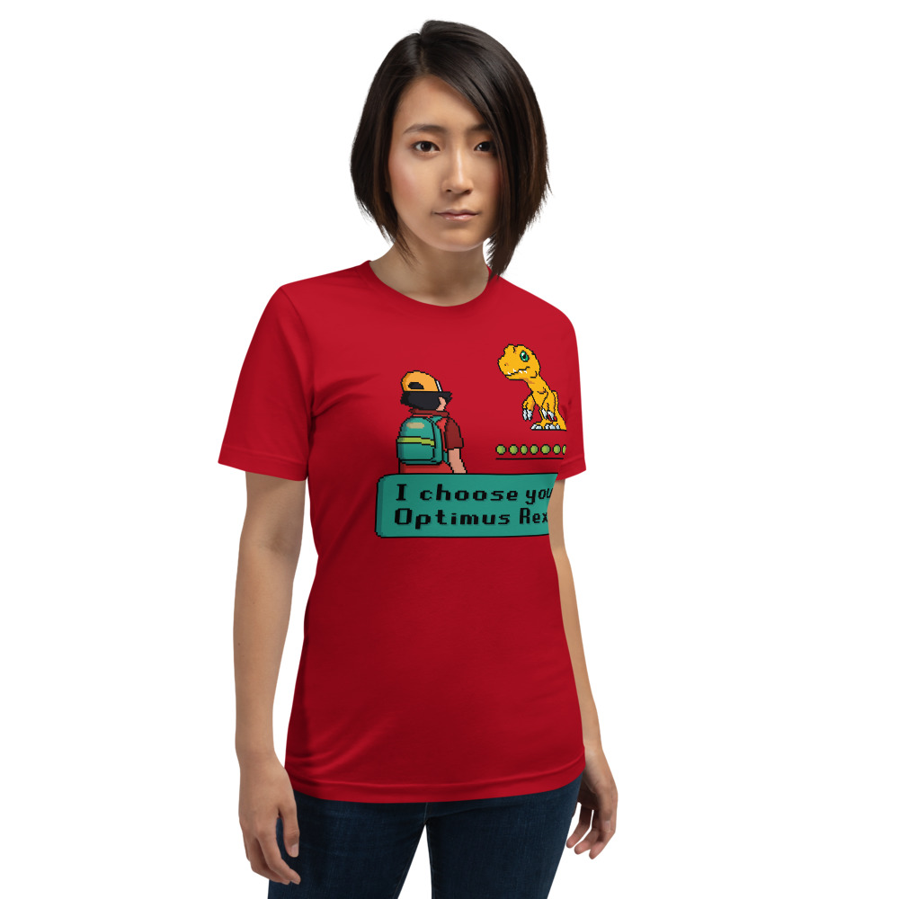 "I choose you, Optimus Rex" Short-Sleeve Unisex T-Shirt - Image 2