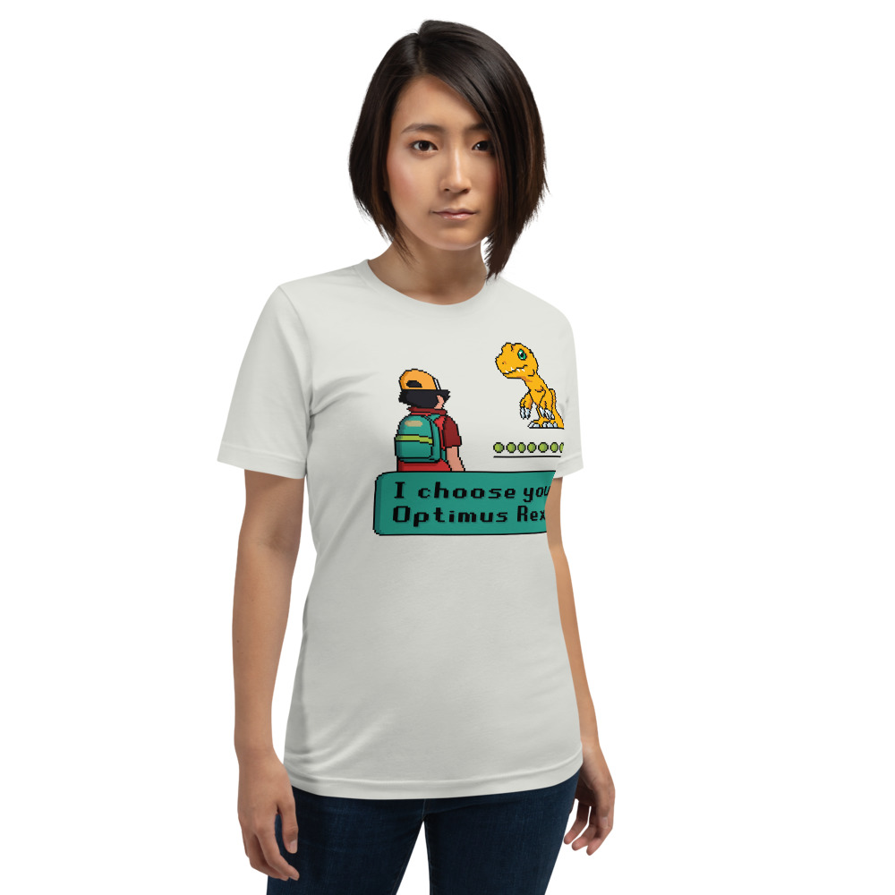 "I choose you, Optimus Rex" Short-Sleeve Unisex T-Shirt - Image 10