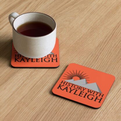 History with Kayleigh Cork-back coaster